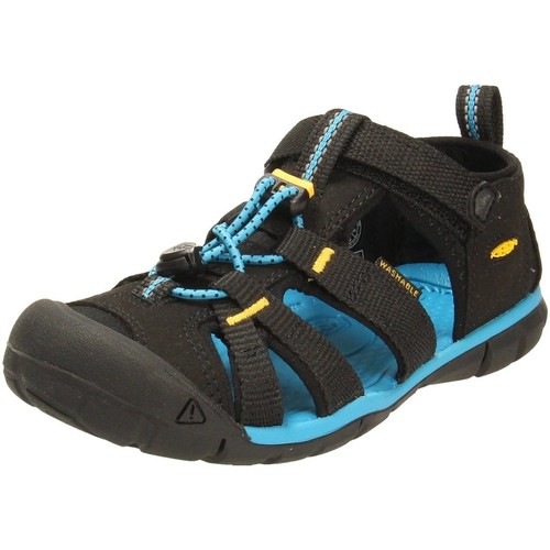 Schuhe Jungen Sandalen / Sandaletten Keen Schuhe SEACAMP II CNX C-BLACK/ YE 1025128/1025128 Schwarz