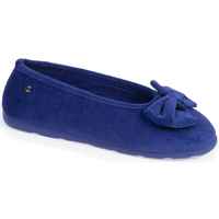 Schuhe Damen Hausschuhe Isotoner chaussons ballerine everywear bleu Blau
