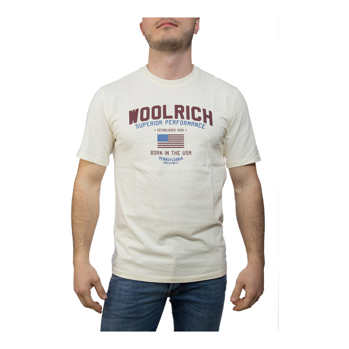 Kleidung Herren T-Shirts & Poloshirts Woolrich W0TEE1158 Weiss