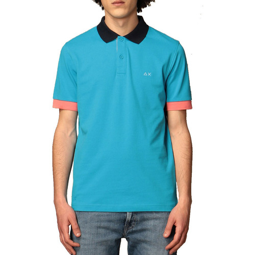 Kleidung Herren T-Shirts & Poloshirts Sun68 A31112 Blau