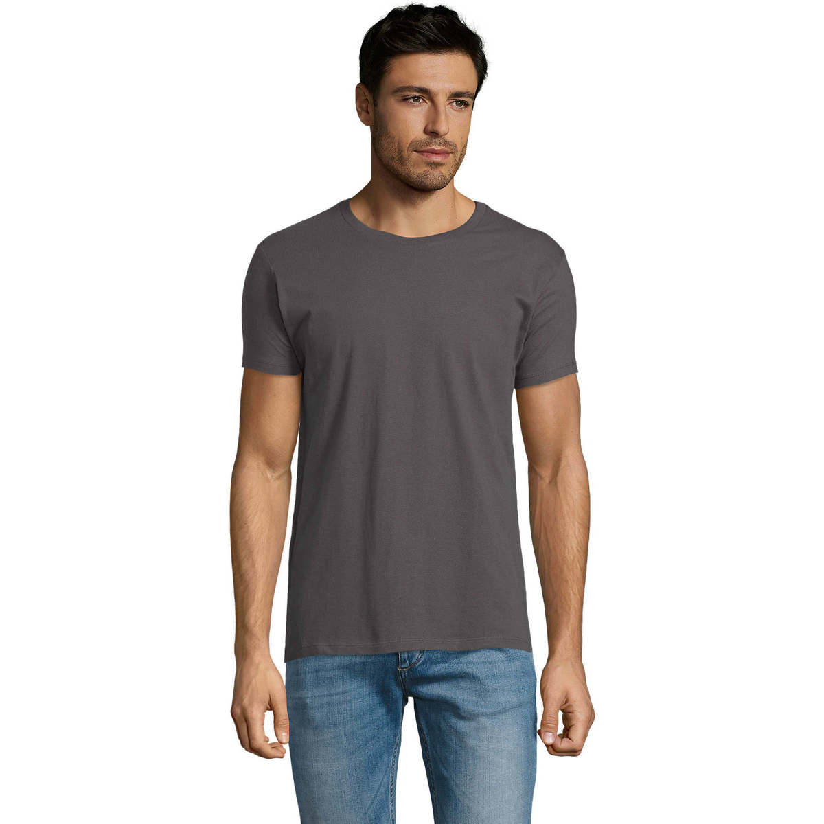 Kleidung Herren T-Shirts Sols Camiseta IMPERIAL FIT color Gris oscuro Grau