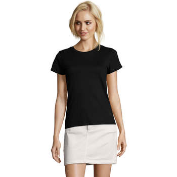 Kleidung Damen T-Shirts Sols Camiseta IMPERIAL FIT color Negro Schwarz