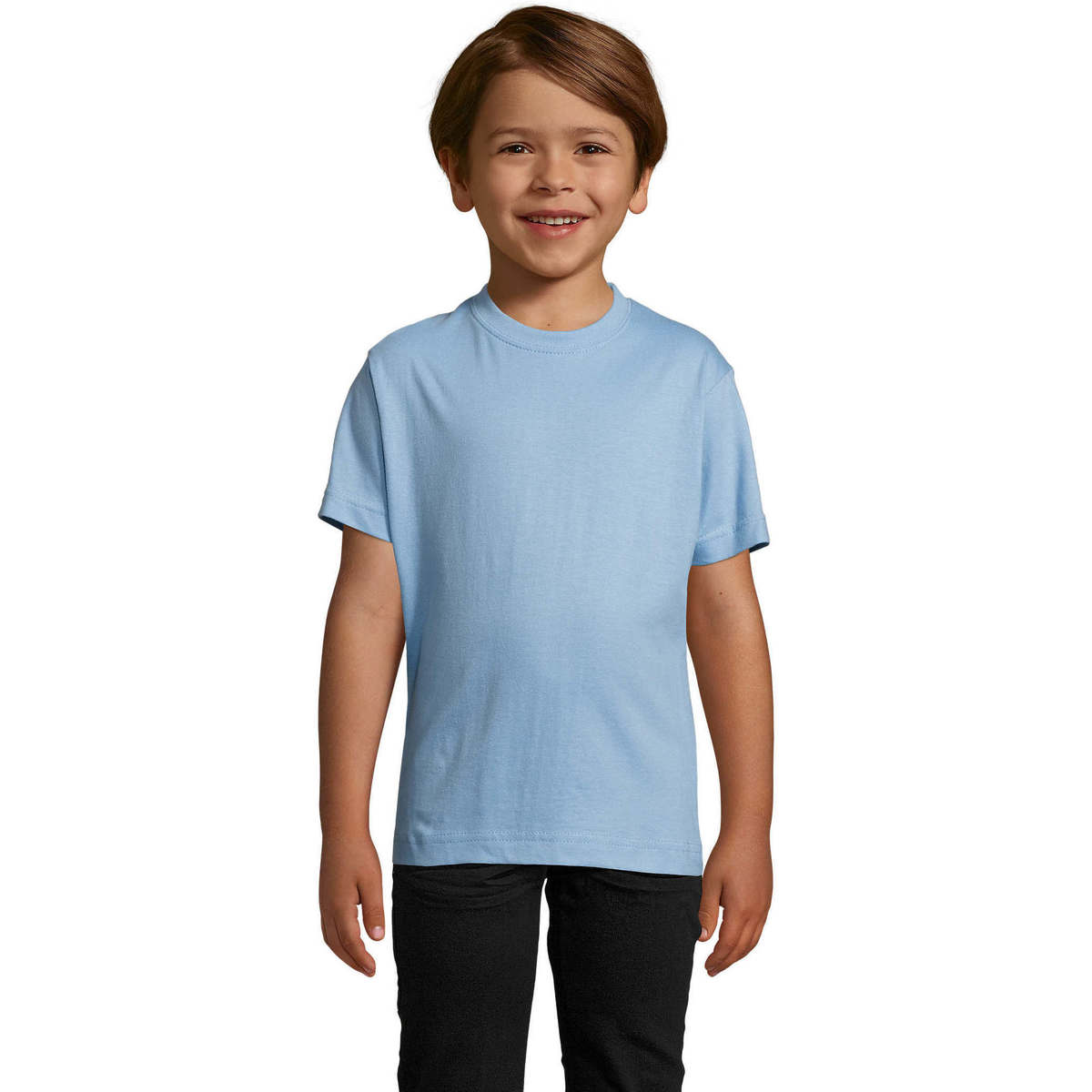 Kleidung Kinder T-Shirts Sols Camiseta infantil color Azul cielo-Imperial KIDS 100% algodón Blau
