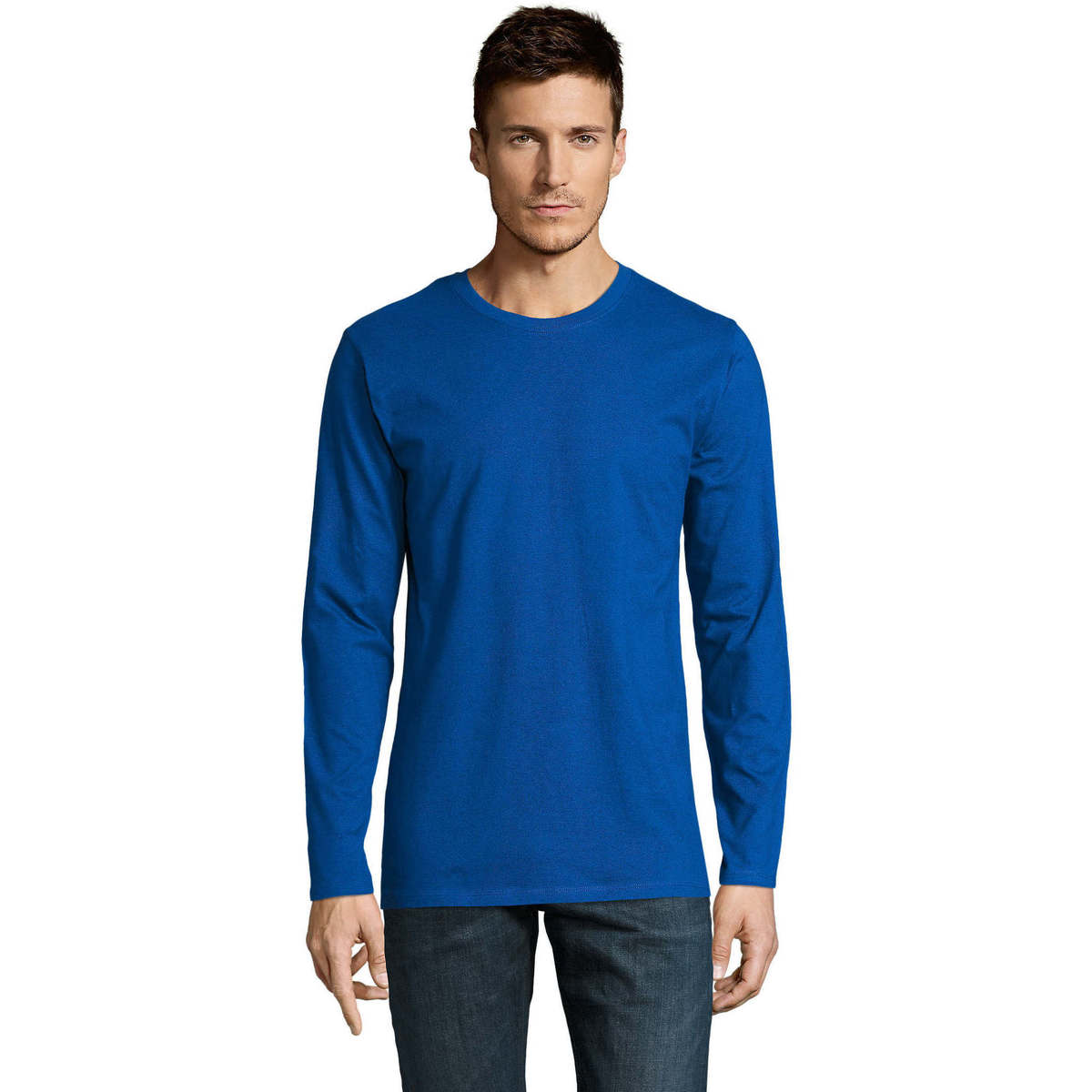 Kleidung Herren Langarmshirts Sols Camiseta manga larga Blau