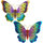 Home Statuetten und Figuren Signes Grimalt Schmetterling Wandschmuck 2 Einheiten Multicolor