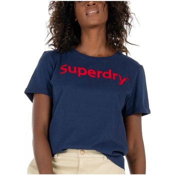 Kleidung Damen T-Shirts Superdry  Blau