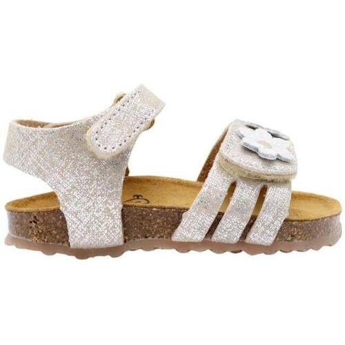 Schuhe Kinder Sandalen / Sandaletten Plakton Baby Ponette - Beige Silbern