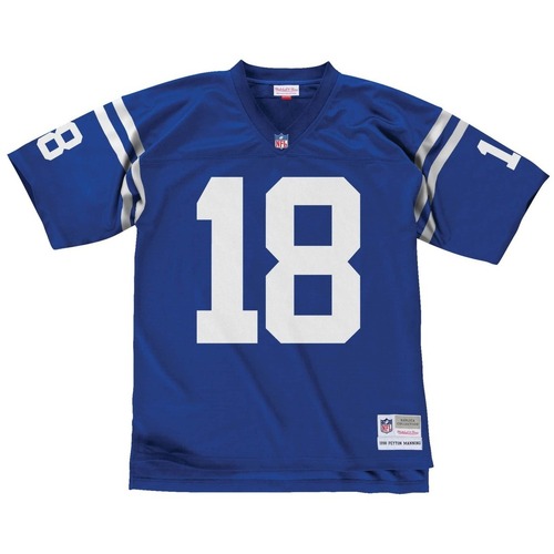 Kleidung Herren Hemden Mitchell And Ness Maillot NFL Indianapolis Colts Peyton Manning Blau