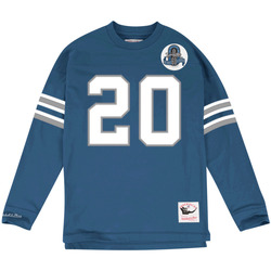 Kleidung Herren Langarmshirts Mitchell And Ness Maillot manches longues NFL Detroit Lions Barry Sanders Blau