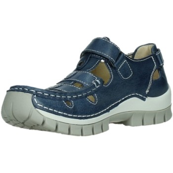 Schuhe Damen Slipper Wolky Slipper Move Oxford leather 0470335 Blau