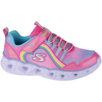 Schuhe Mädchen Sneaker Low Skechers Heart Lights-Rainbow Lux Rosa