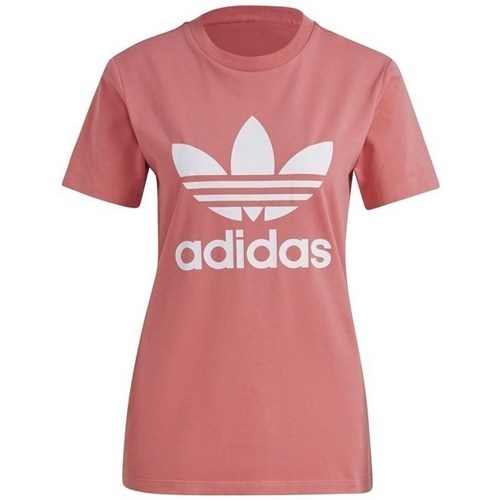 Kleidung Damen T-Shirts adidas Originals W 3STRIPES 21 Rosa