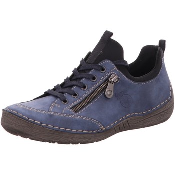 Schuhe Damen Derby-Schuhe & Richelieu Rieker Schnuerschuhe Schnürhalbschuh Casual 52573-14 Blau