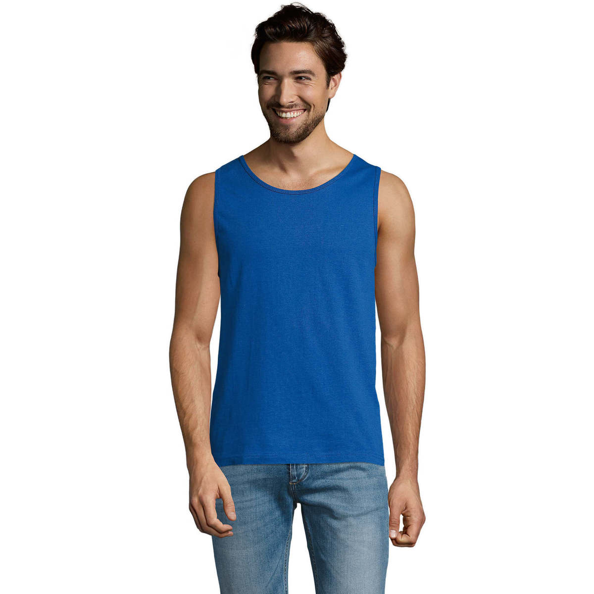 Kleidung Herren Tops Sols Justin camiseta sin mangas Blau