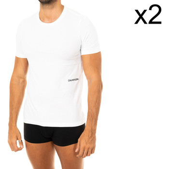 Unterwäsche Herren Unterhemden Calvin Klein Jeans NM1686A-100 Weiss