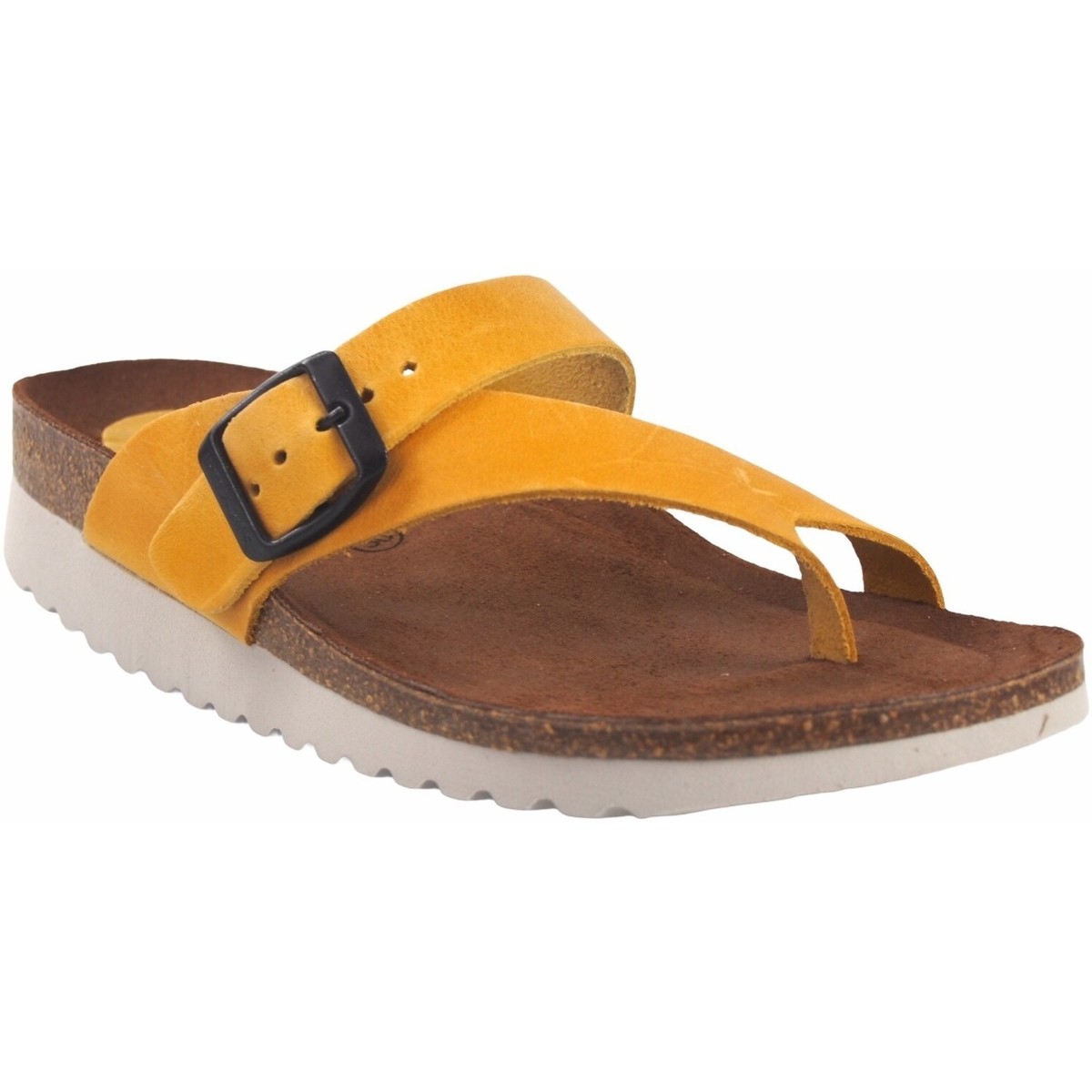 Schuhe Damen Multisportschuhe Interbios INTER BIOS 7119-mg senffarbene Damensandale Gelb