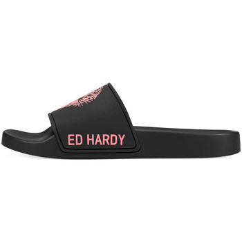 Schuhe Damen Sneaker Ed Hardy - Sexy beast sliders black-fluo red Schwarz