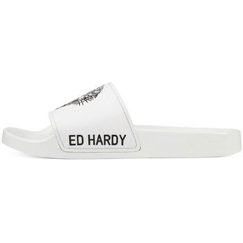 Schuhe Herren Sneaker Ed Hardy - Sexy beast sliders white-black Weiss