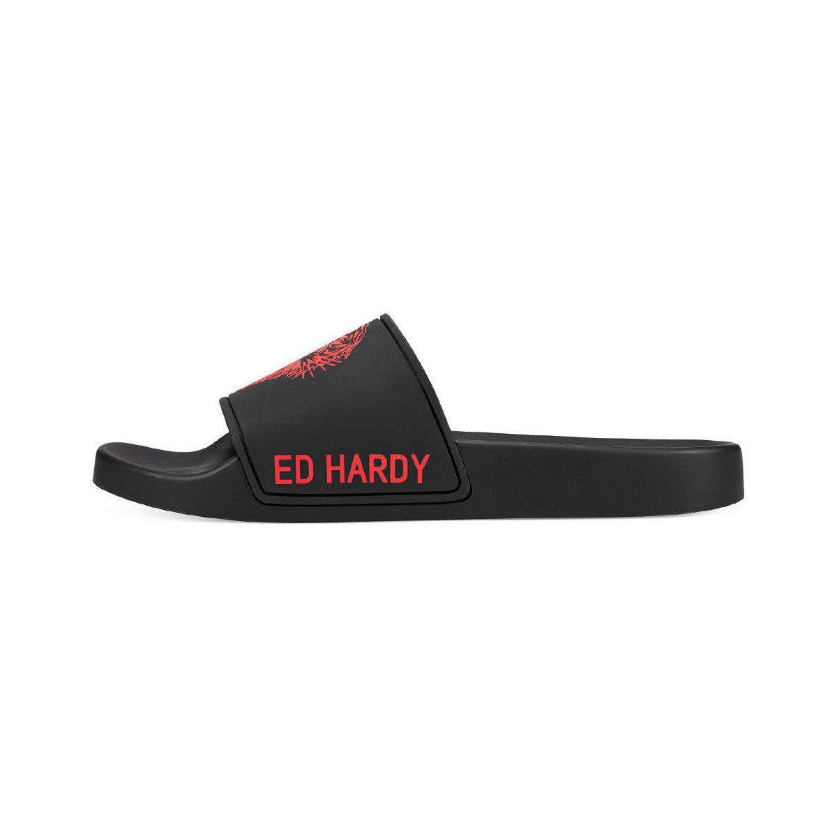 Schuhe Herren Zehensandalen Ed Hardy Sexy beast sliders black-red Rot