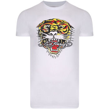 Kleidung Herren T-Shirts Ed Hardy - Tiger mouth graphic t-shirt white Weiss