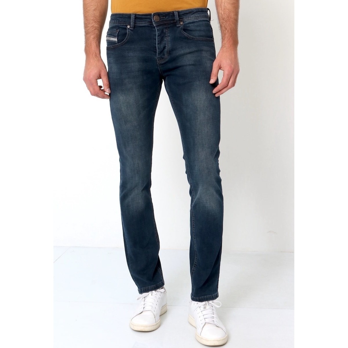 Kleidung Herren Slim Fit Jeans True Rise Slim Hosen Klassische Blau