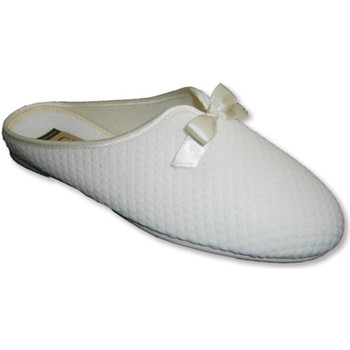 Schuhe Damen Hausschuhe Calzamur Sandalen mit Zehensatinschleife oben ges Beige