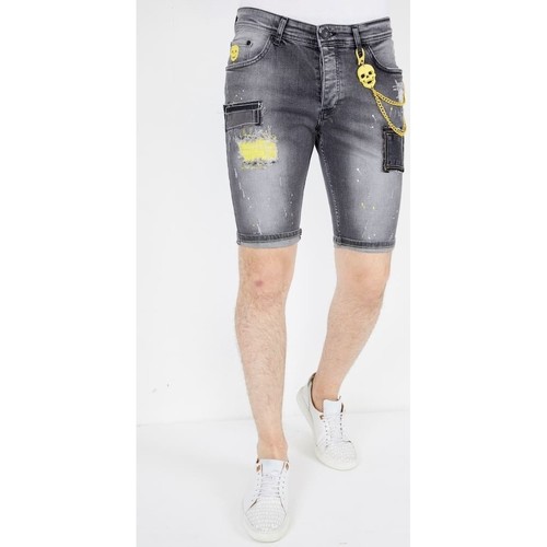 Kleidung Herren 3/4 Hosen & 7/8 Hosen Local Fanatic Kurze Jeans Shorts Grau