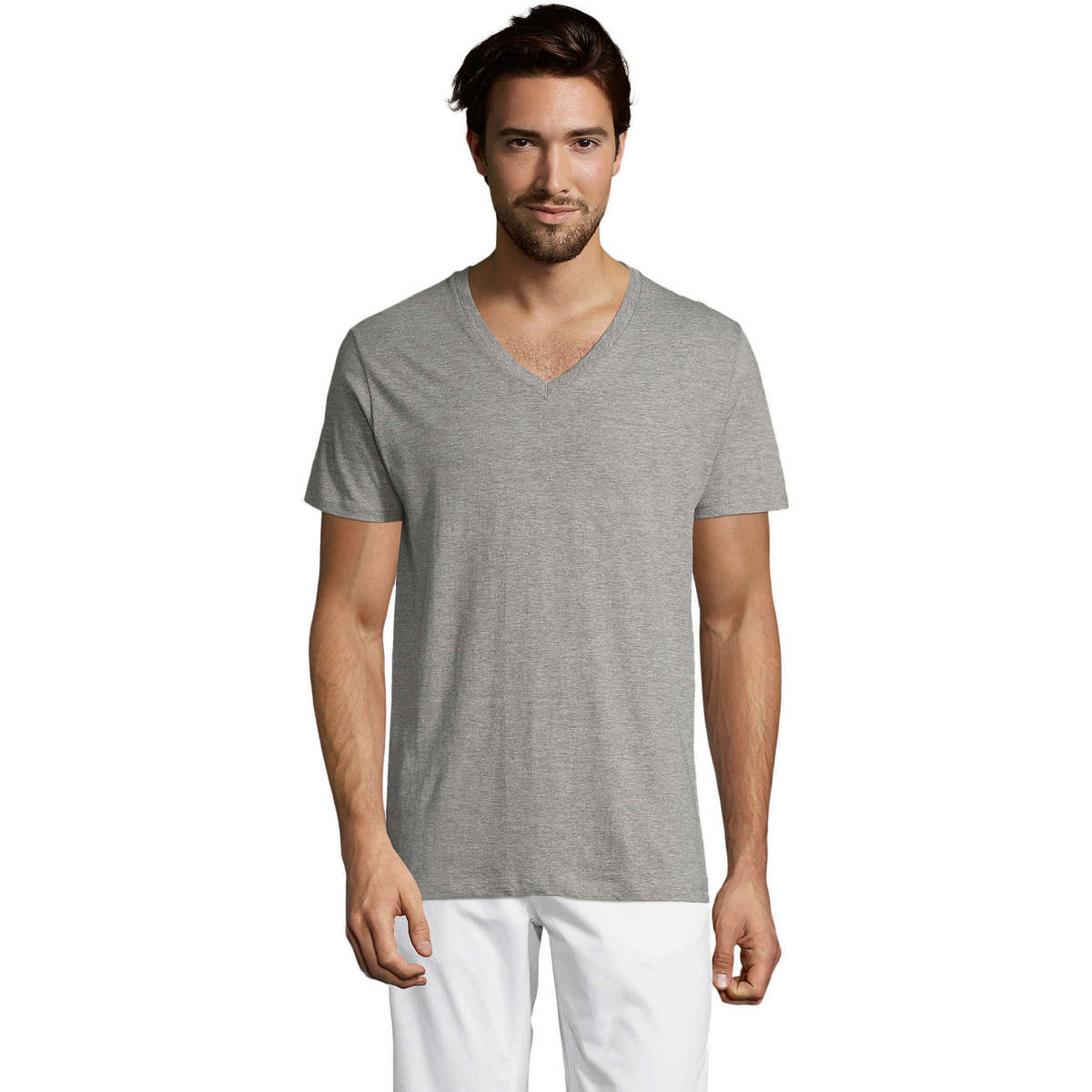 Kleidung Herren T-Shirts Sols Master camiseta hombre cuello pico Grau
