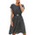 Kleidung Damen Kleider Lascana Kurzärmeliges Sommerkleid Black And White Schwarz