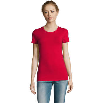 Kleidung Damen T-Shirts Sols Camiserta de mujer de cuello redondo Rot