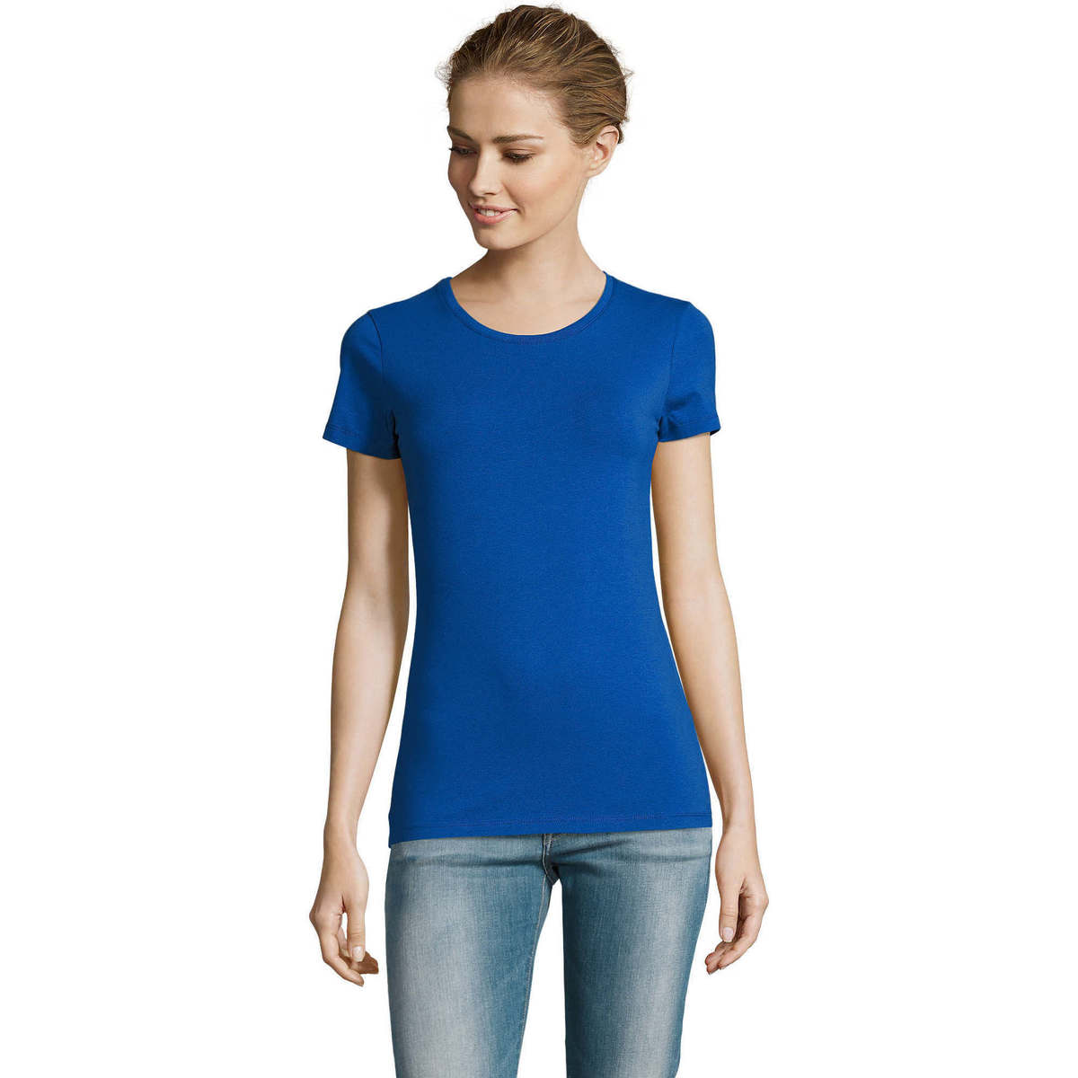 Kleidung Damen T-Shirts Sols Camiserta de mujer de cuello redondo Blau