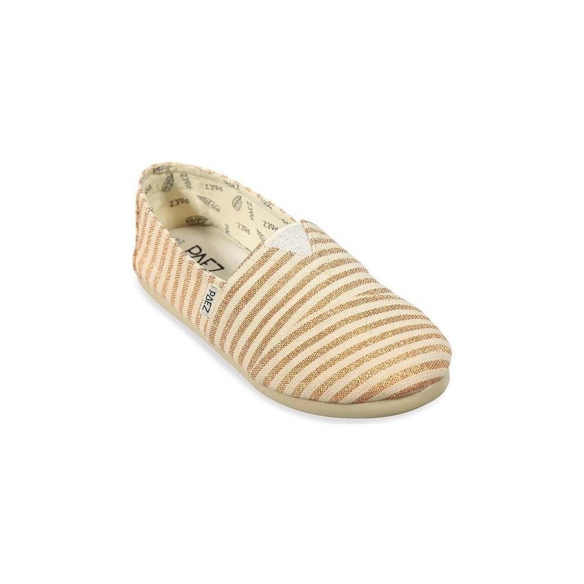 Schuhe Damen Leinen-Pantoletten mit gefloch Paez Gum Classic W - Surfy Lurex Copper Gold