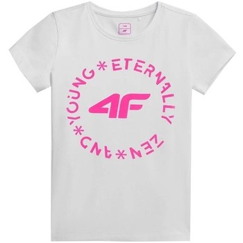 Kleidung Mädchen T-Shirts 4F JTSD005A Weiss