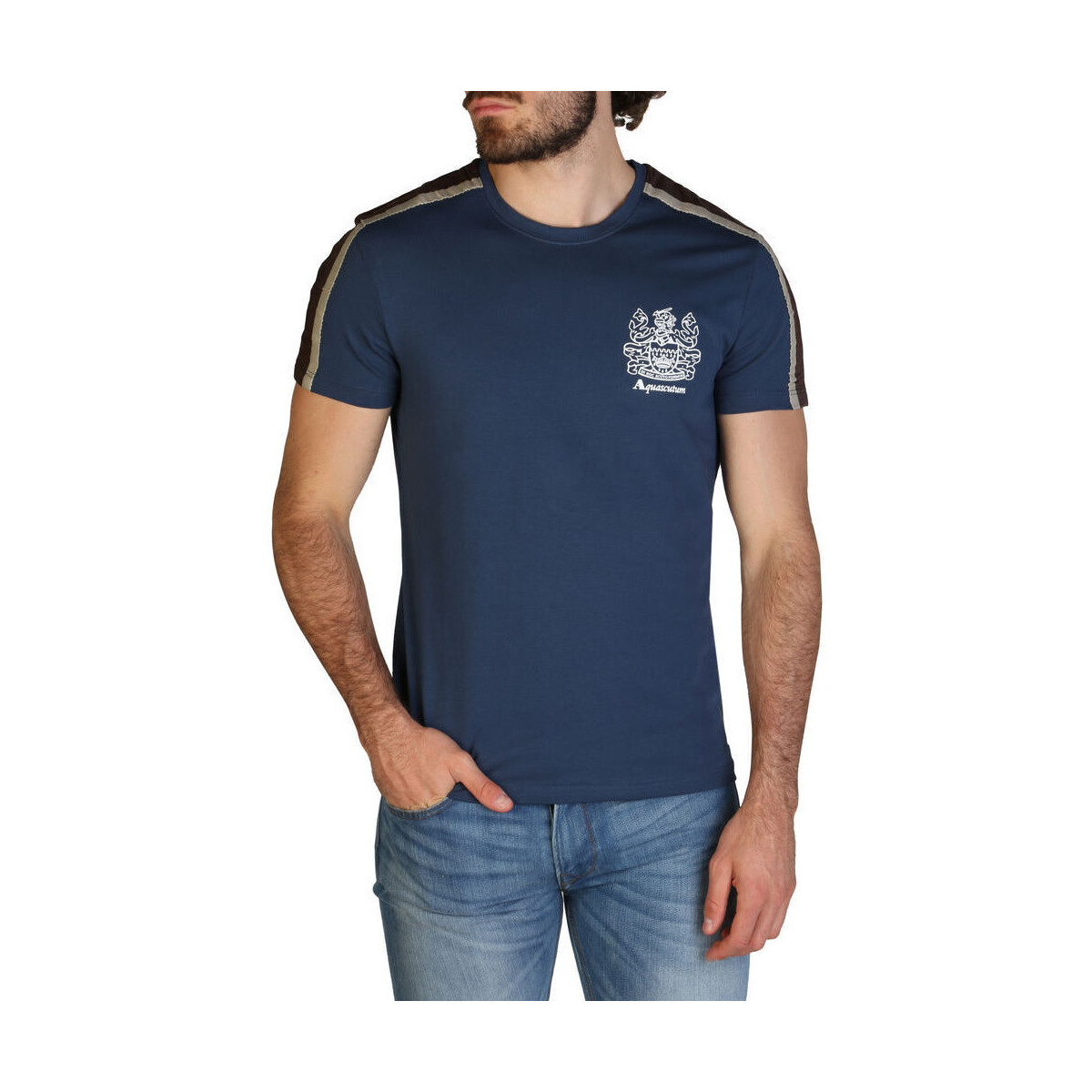 Kleidung Herren T-Shirts Aquascutum - qmt017m0 Blau