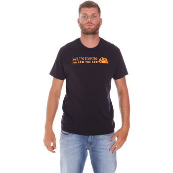 Kleidung Herren T-Shirts Sundek M049TEJ7800 Schwarz