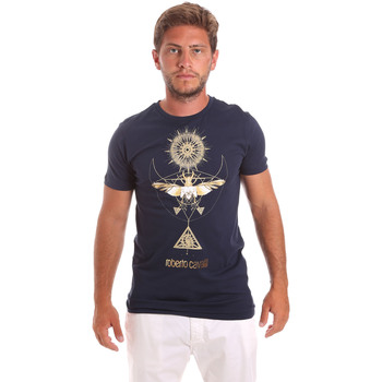 Kleidung Herren T-Shirts Roberto Cavalli HST65B Blau