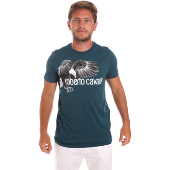 Kleidung Herren T-Shirts Roberto Cavalli HST68B Grün