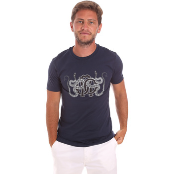 Kleidung Herren T-Shirts Roberto Cavalli HST66B Blau
