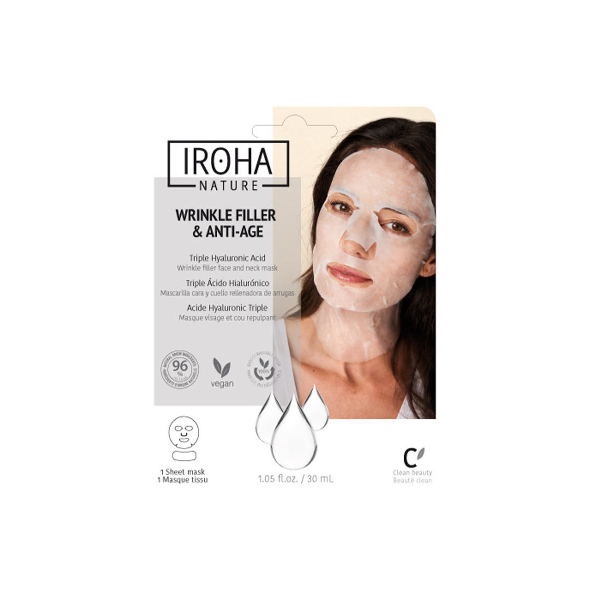 Beauty Anti-Aging & Anti-Falten Produkte Iroha Nature Wrinkle Filler & Anti-age Wrinkle Filler Face & Neck Mask 