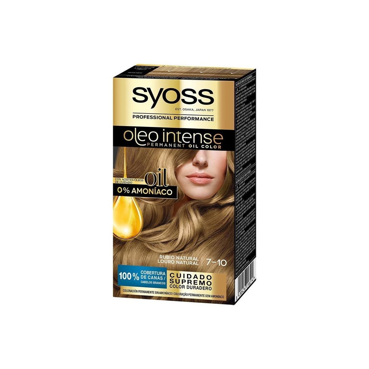 Beauty Damen Haarfärbung Syoss Oleo Intense Ammoniakfreie Haarfarbe 7.10-naturblond 5 Stk 