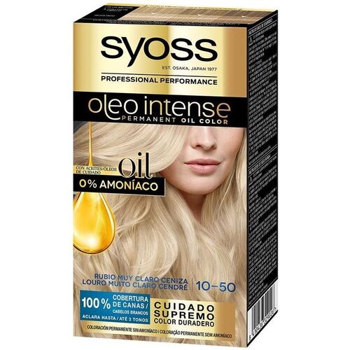 Beauty Damen Haarfärbung Syoss Oleo Intense Ammoniakfreie Haarfarbe 10.50 – Helles Aschblond 