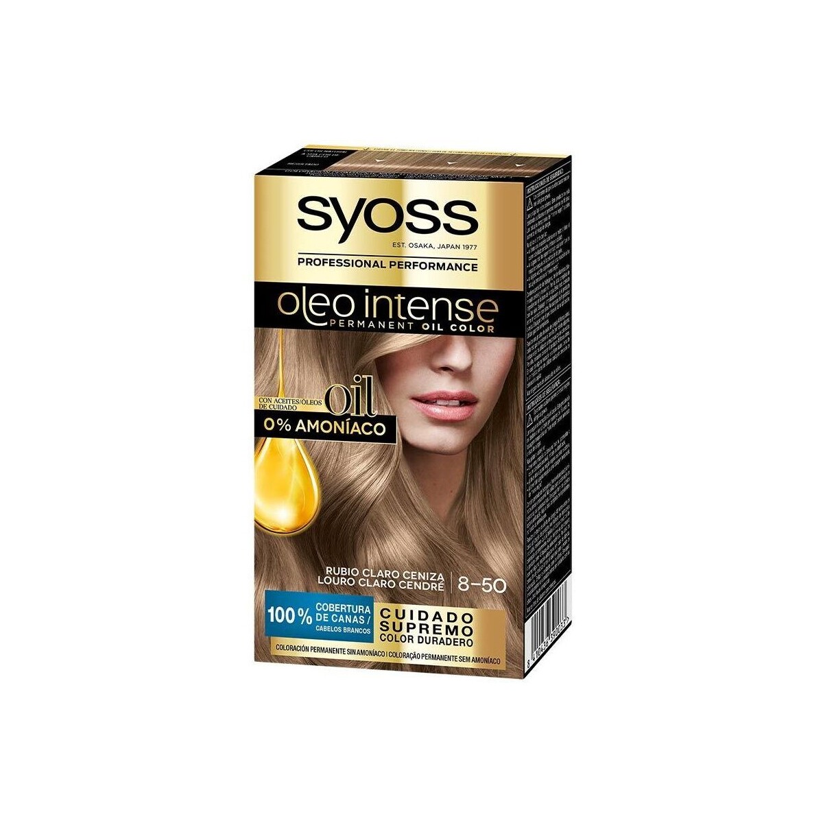 Beauty Damen Haarfärbung Syoss Oleo Intense Ammoniakfreie Haarfarbe 8,50-aschblond 5 Stk 