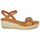 Schuhe Damen Leinen-Pantoletten mit gefloch JB Martin ICONE Nappa / Camel