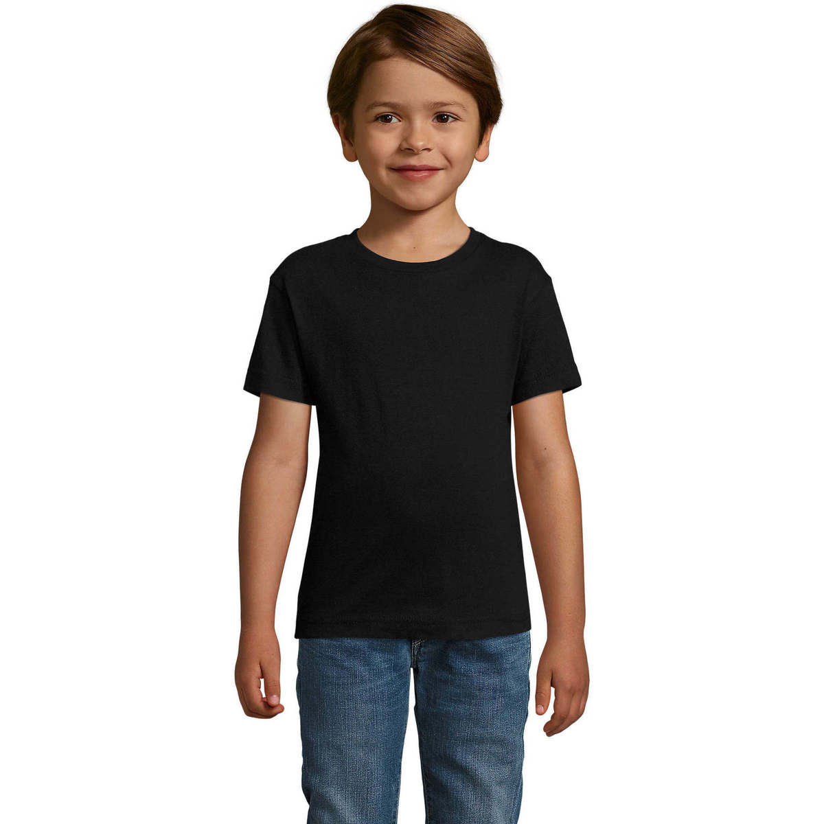 Kleidung Kinder T-Shirts Sols REGENT FIT CAMISETA MANGA CORTA Schwarz