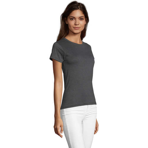 Sols REGENT FIT CAMISETA MUJER  MANGA CORTA EN  100% algodón Grau