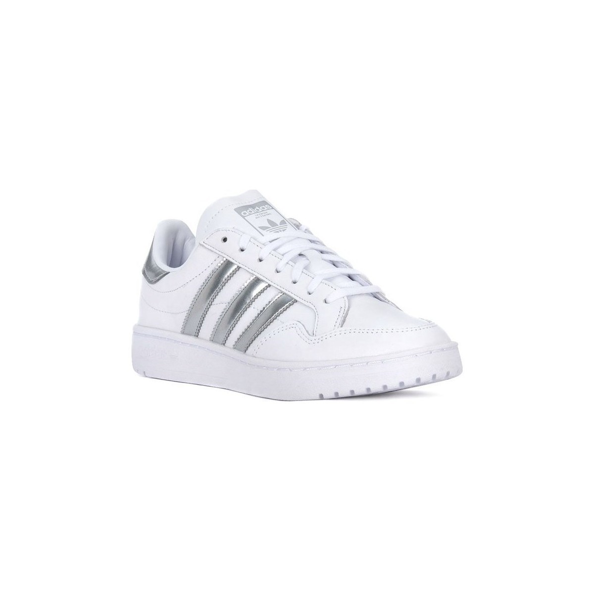 Schuhe Damen Sneaker Low adidas Originals Team Court W Silber, Weiß