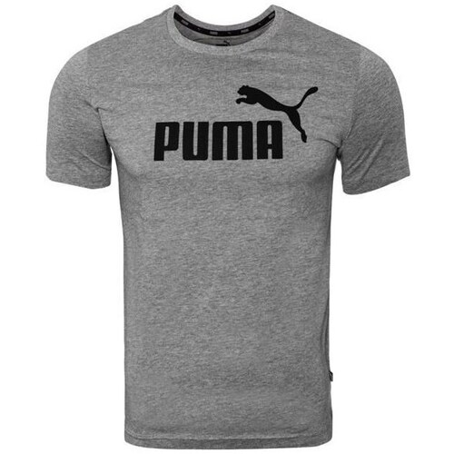 Kleidung Herren T-Shirts Puma Ess Logo Tee Grau
