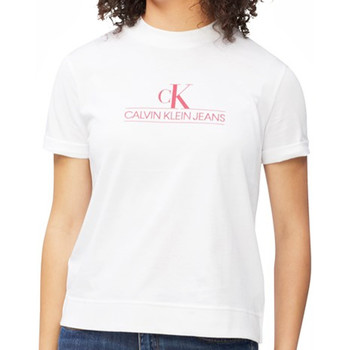 Kleidung Damen T-Shirts Calvin Klein Jeans Classic logo Weiss