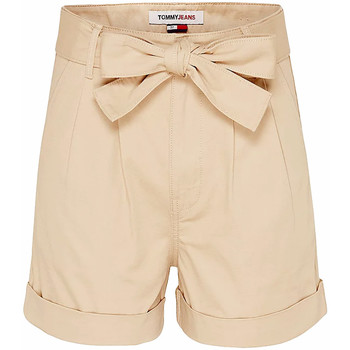 Kleidung Damen Shorts / Bermudas Tommy Jeans Logo badge Beige