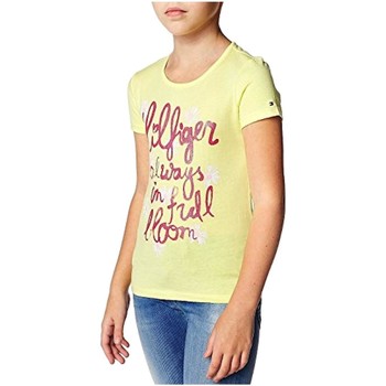 Kleidung Mädchen T-Shirts Tommy Hilfiger  Gelb